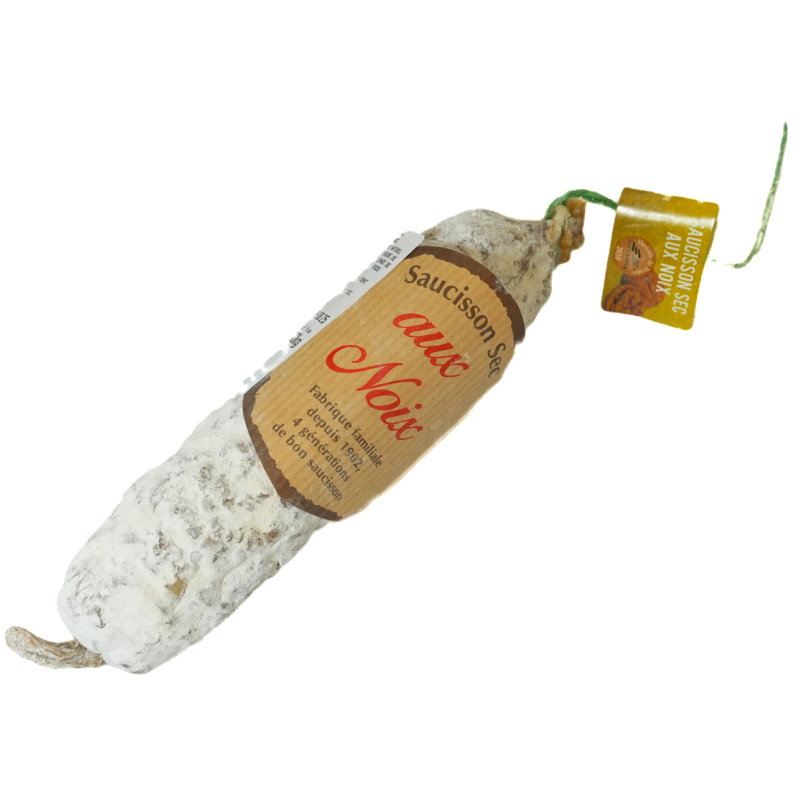 SAUCISSON SEC AUX NOIX, 200G ENV., LA PIECE