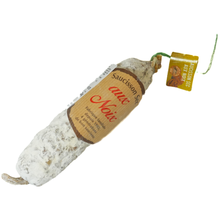 SAUCISSON SEC AUX NOIX, 200G ENV., LA PIECE