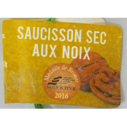 SAUCISSON SEC AUX NOIX, 200G ENV., LA PIECE