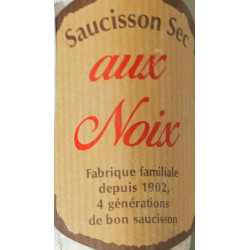 SAUCISSON SEC AUX NOIX, 200G ENV., LA PIECE
