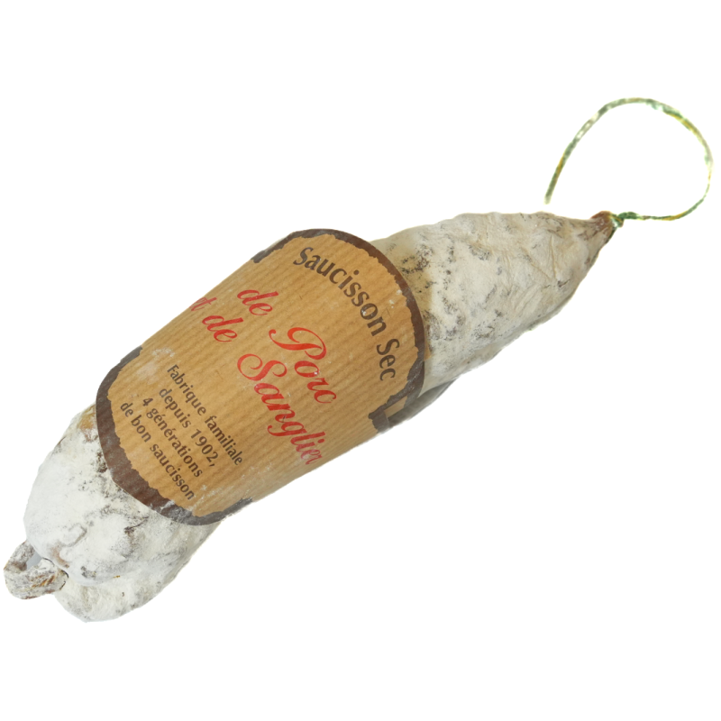 SAUCISSON SEC AU SANGLIER, 200G ENV., LA PIECE