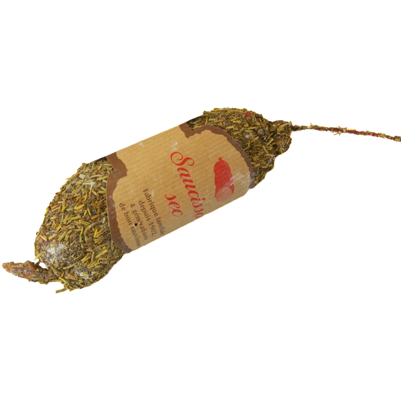 SAUCISSON SEC AUX HERBES DE PROVENCE, 200G ENV., LA PIECE