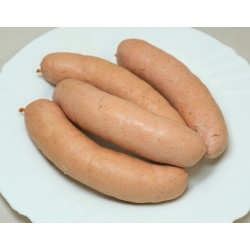 Saucisse Blanche au Piment d Espelette, à griller, supérieure, x4 pièces, 480 gr