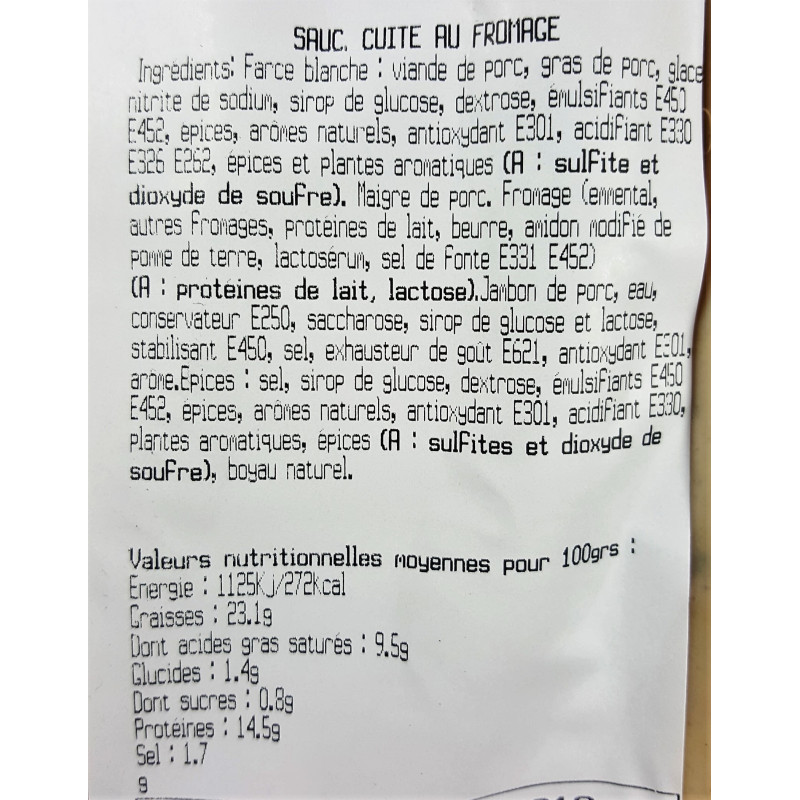 Saucisse au Fromage