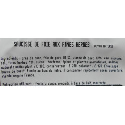 Saucisse de Foie aux Fines Herbes 700 g