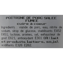 Poitrine de Porc Salée Fumée