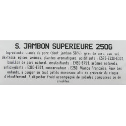 Saucisse de Jambon Supérieure, pièce de 250g