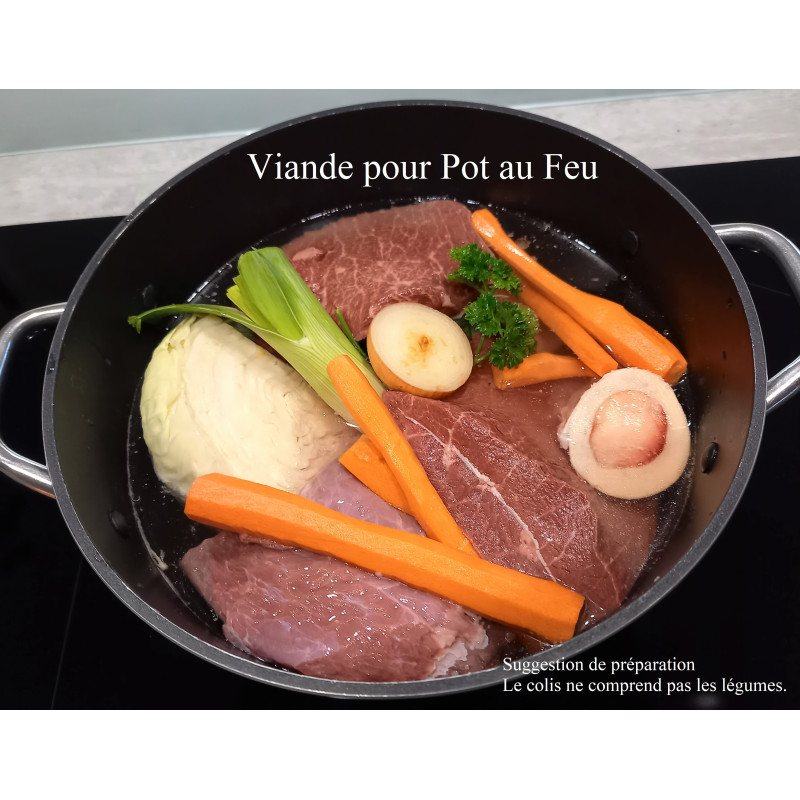 Colis de Viandes pour Pot au Feu, pour 10 pers, 3,570 kg