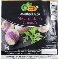 Navets Salés Cuisinés, sachet de 500 g