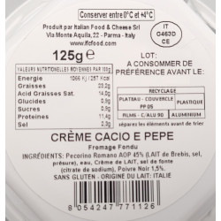 CREMA CACIO E PEPE (CREME AU FROMAGE ET POIVRE), 125 G